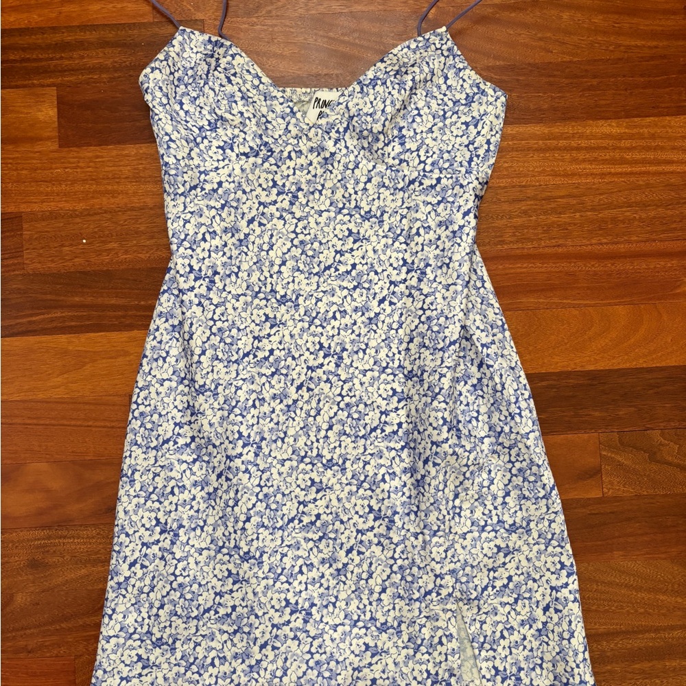 Princess Polly Blue and White Floral Midi Dress